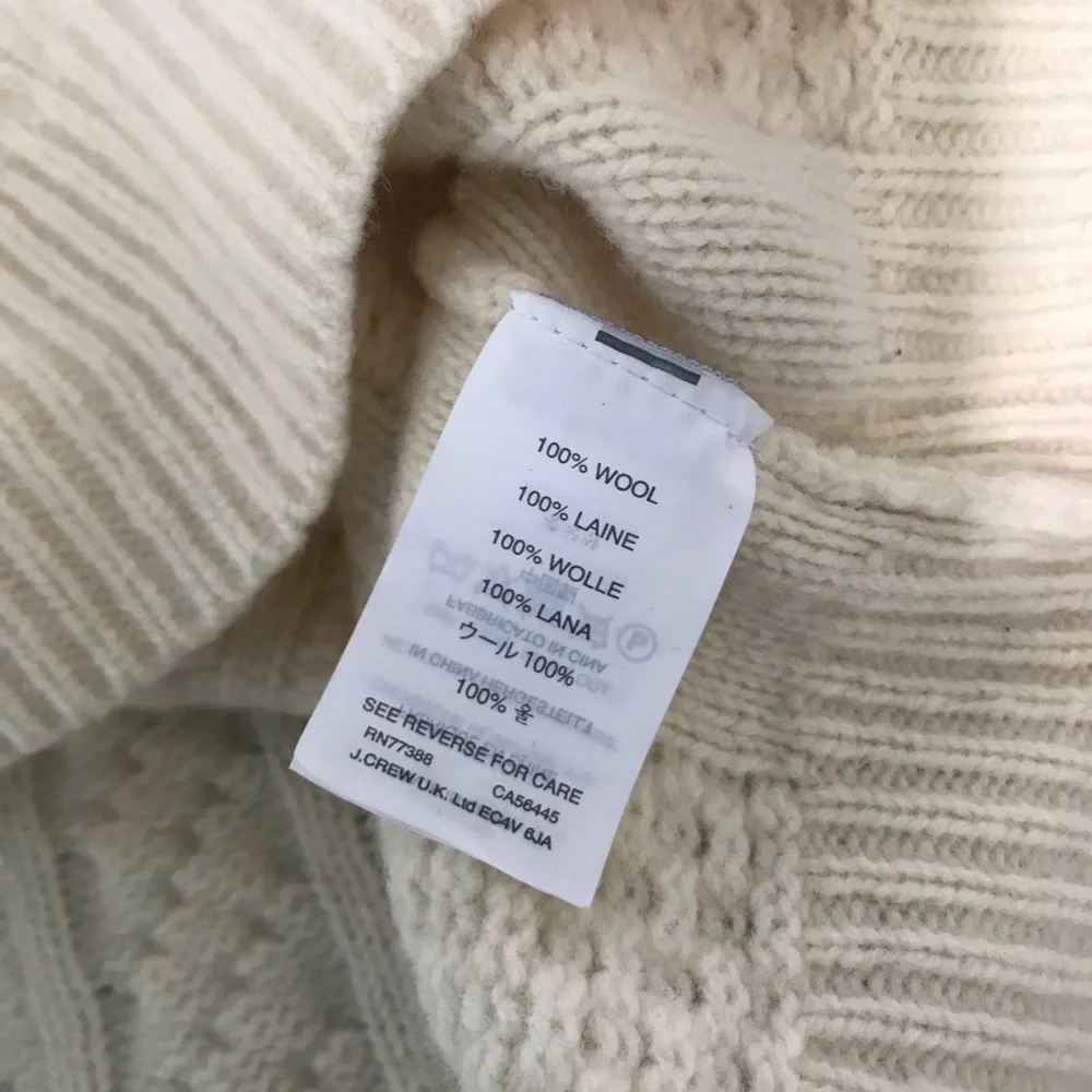 J Crew Perfect Wool Cable Knit Sweater XS